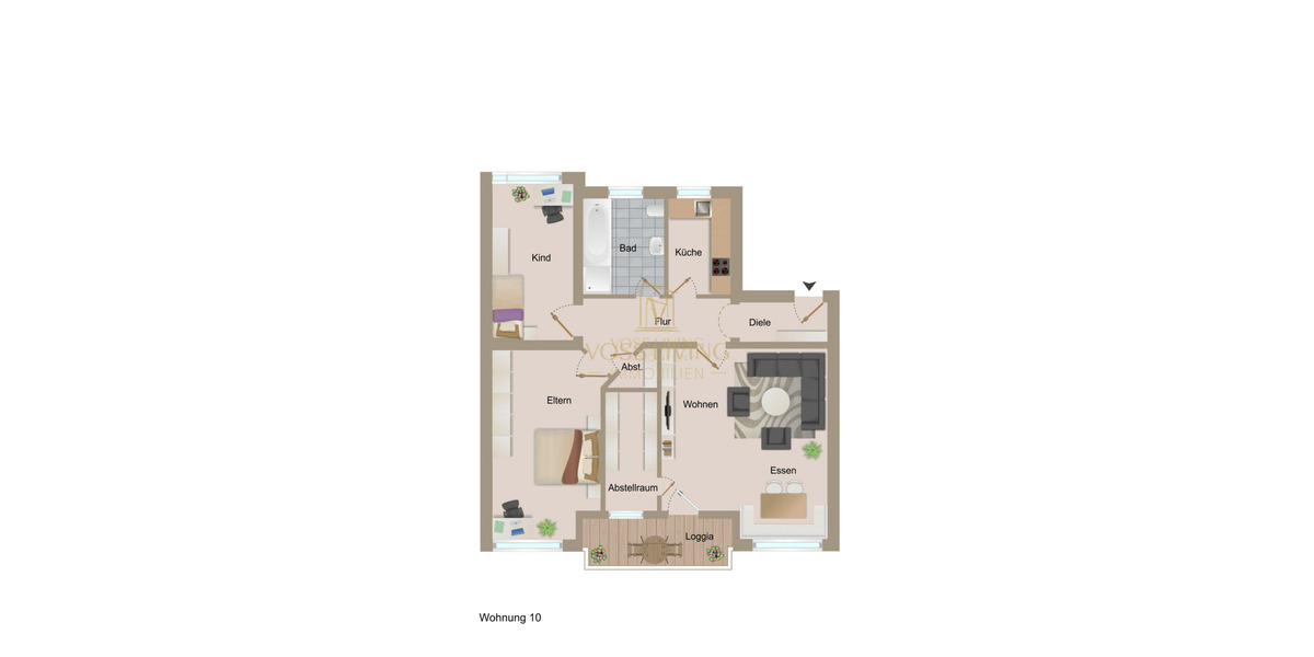 Etagenwohnung Nidderau Eichen - 3 Zimmer, 85 m&sup2;, 209.000&euro; | Angebot:25689266