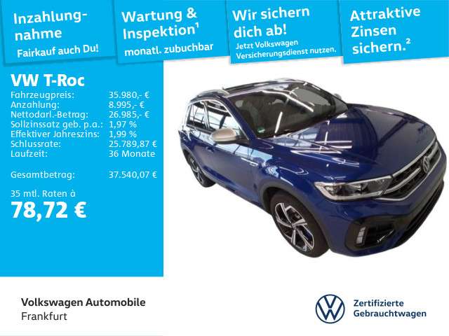 VW T-Roc 31.369 km 35.980 € Frankfurt 60326