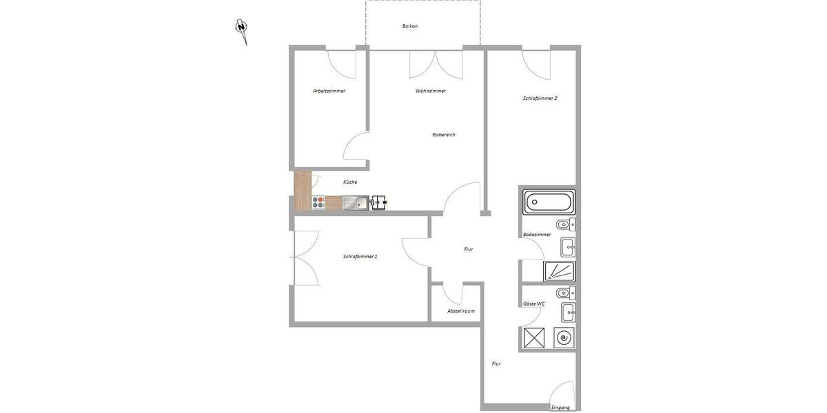 Etagenwohnung Offenbach am Main Bieberer Berg - 4 Zimmer, 93 m&sup2;, 539.000&euro; | Angebot:26082993