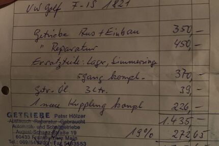 VW Golf 190.000 km 3.500 &euro; Flörsheim 65439