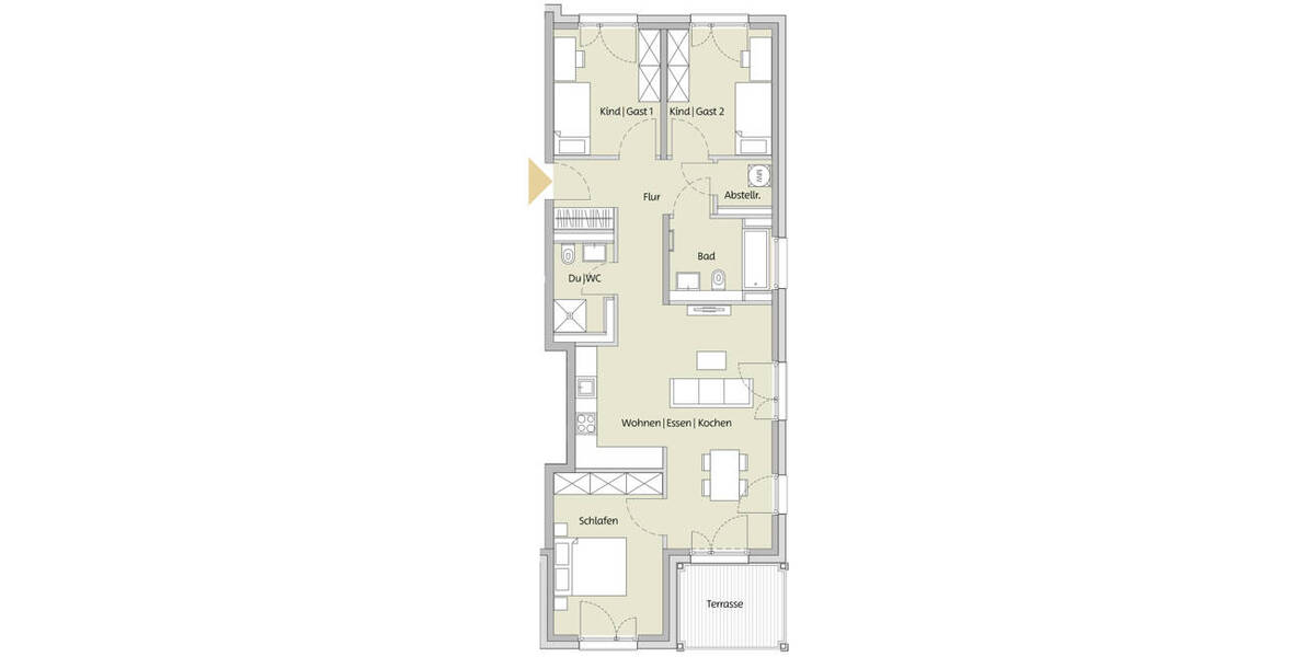 Etagenwohnung Niederdorfelden - 4 Zimmer, 89 m&sup2;, 498.900&euro; | Angebot:22048561