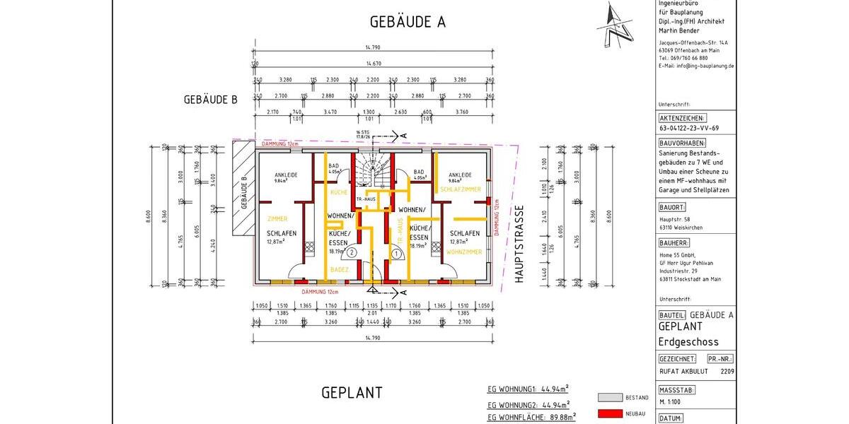 MFH-Projekt mit Grundstück | 10 WE | Bestand+Neubau|Rodgau-Weiski zimmer