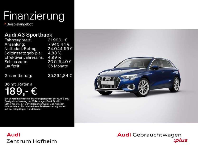 Audi A3 26.944 km 31.990 € Hofheim 65719