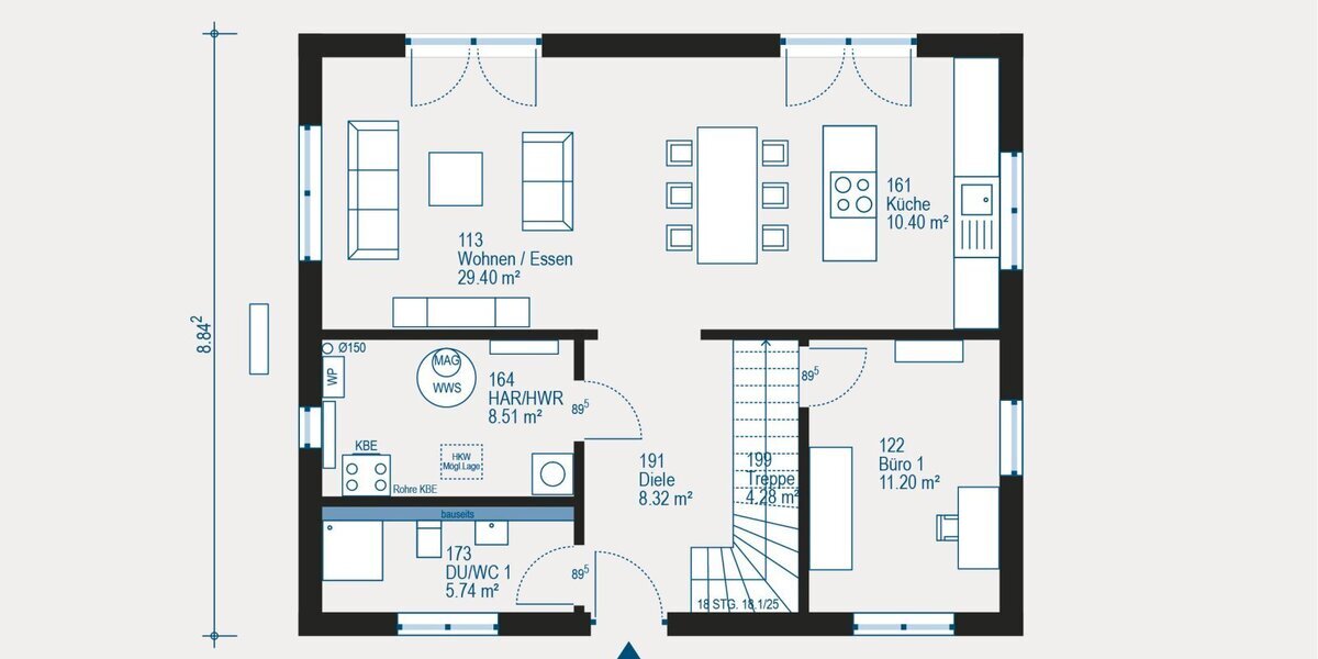 Komfort trifft Zukunft - Ihr Eigenheim in Flörsheim - Preis versteht sich für Grundstück mit Haus - Einfamilienhaus Flörsheim am Main | Angebot:27295665