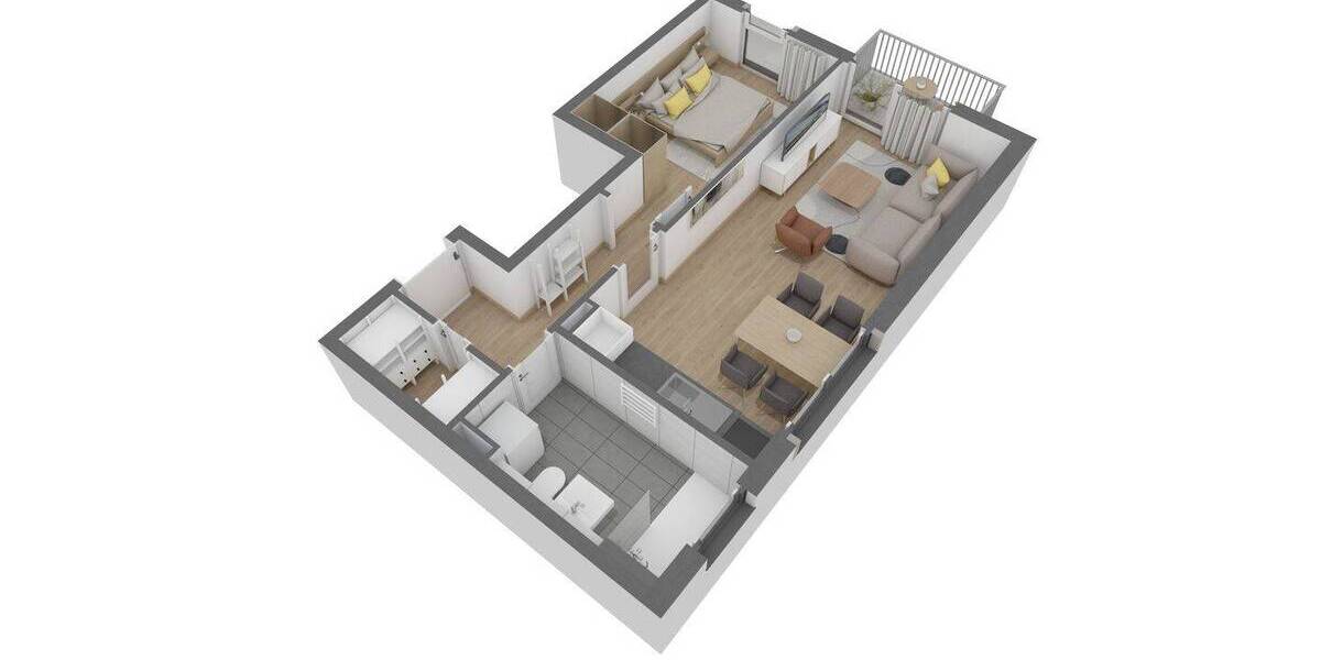 Etagenwohnung Offenbach am Main Bürgel - 2 Zimmer, 50 m&sup2;, 283.020&euro; | Angebot:26891446