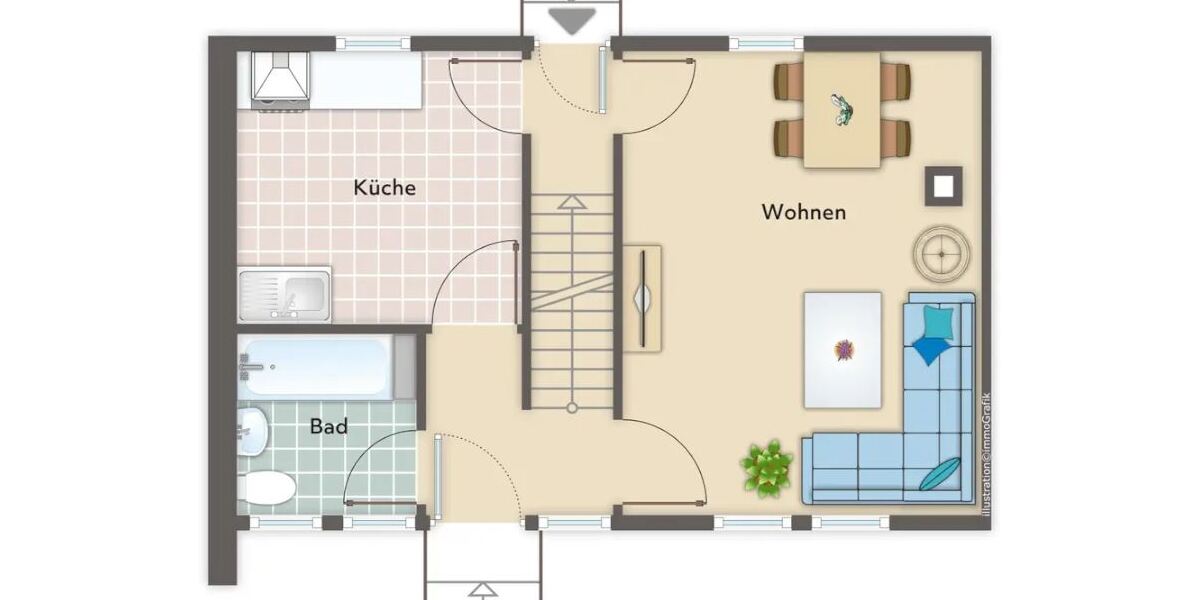 Gepflegtes Reihenmittelhaus mit eingewachsenem Garten am Frankfurter Berg - Erbbaurecht - Reihenhaus Frankfurt am Main Eschersheim | Angebot:27330210