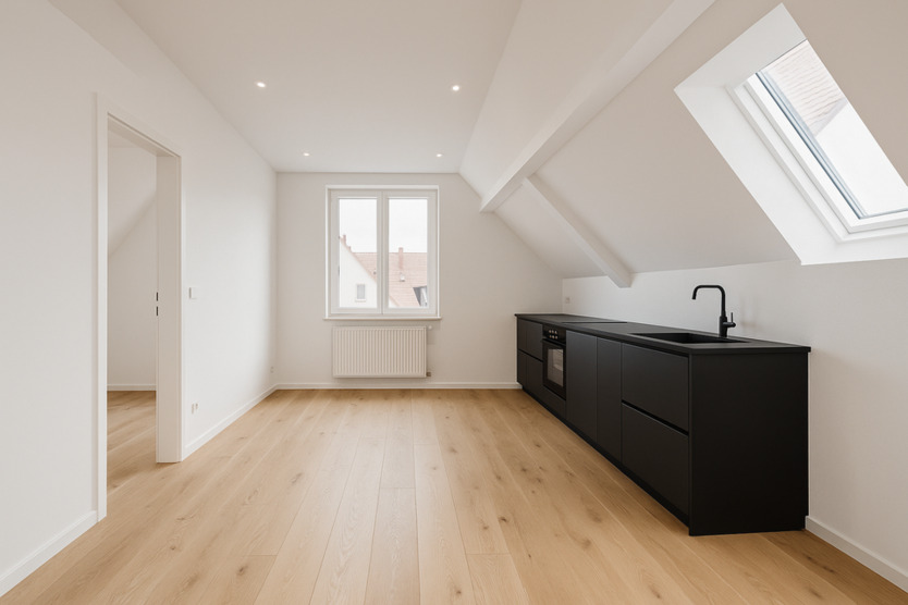 Exklusive, kernsanierte 2-Zimmer-DG-Wohnung - Stil trifft Komfort