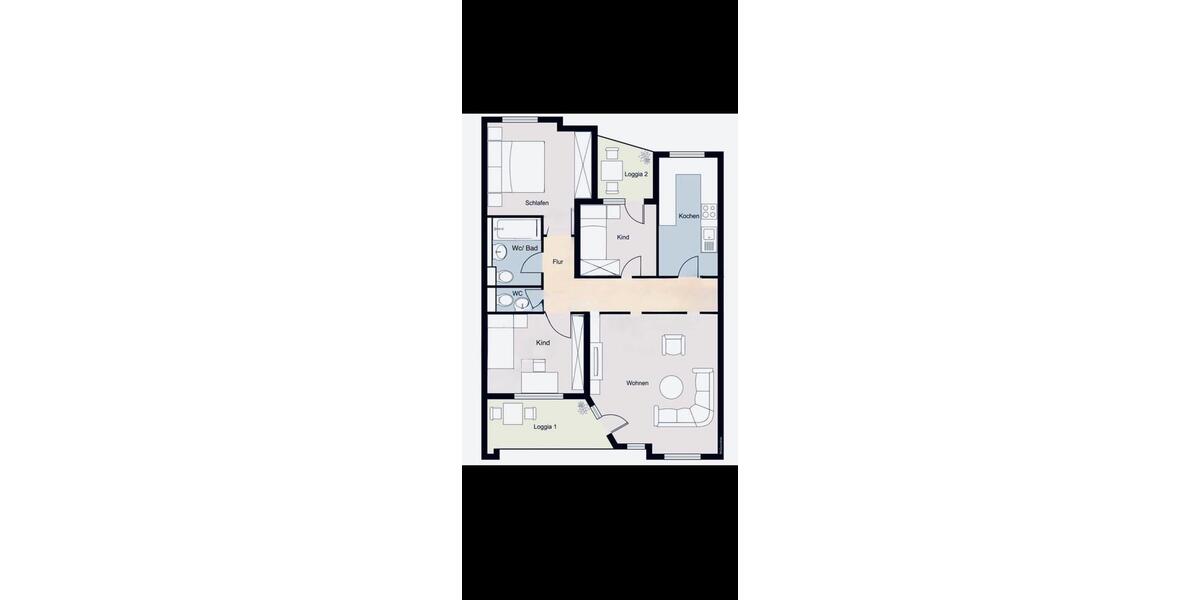 Etagenwohnung Offenbach am Main Bieberer Berg - 4 Zimmer, 84 m&sup2;, 355.000&euro; | Angebot:26119907