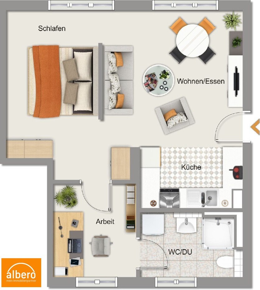 albero:) Stadtleben pur 2 zimmer