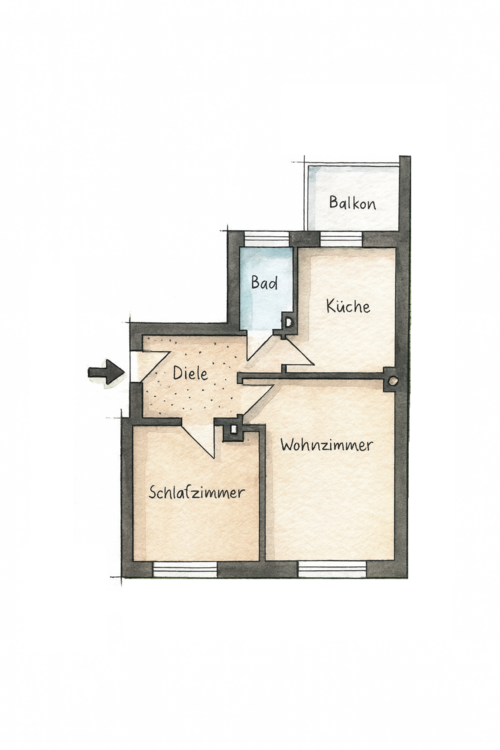 Wohnung zum Kaufen in Frankfurt 389.000 € 62 m² 2 zimmer
