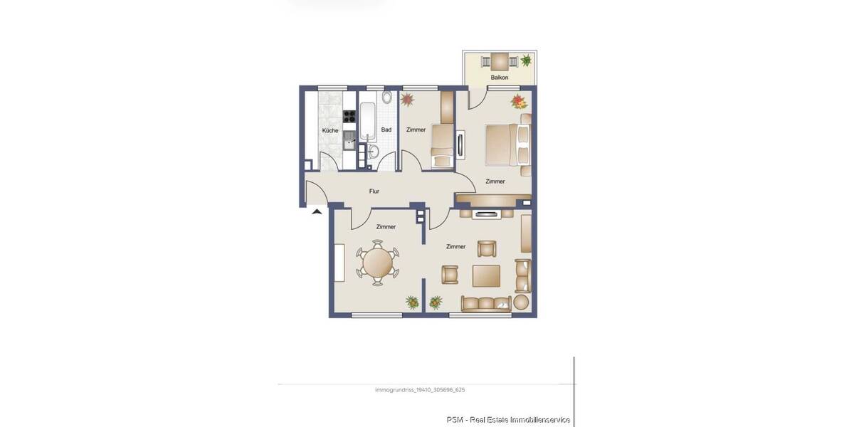 Etagenwohnung Frankfurt am Main Westend-Nord - 4 Zimmer, 74 m&sup2;, 429.000&euro; | Angebot:26127625