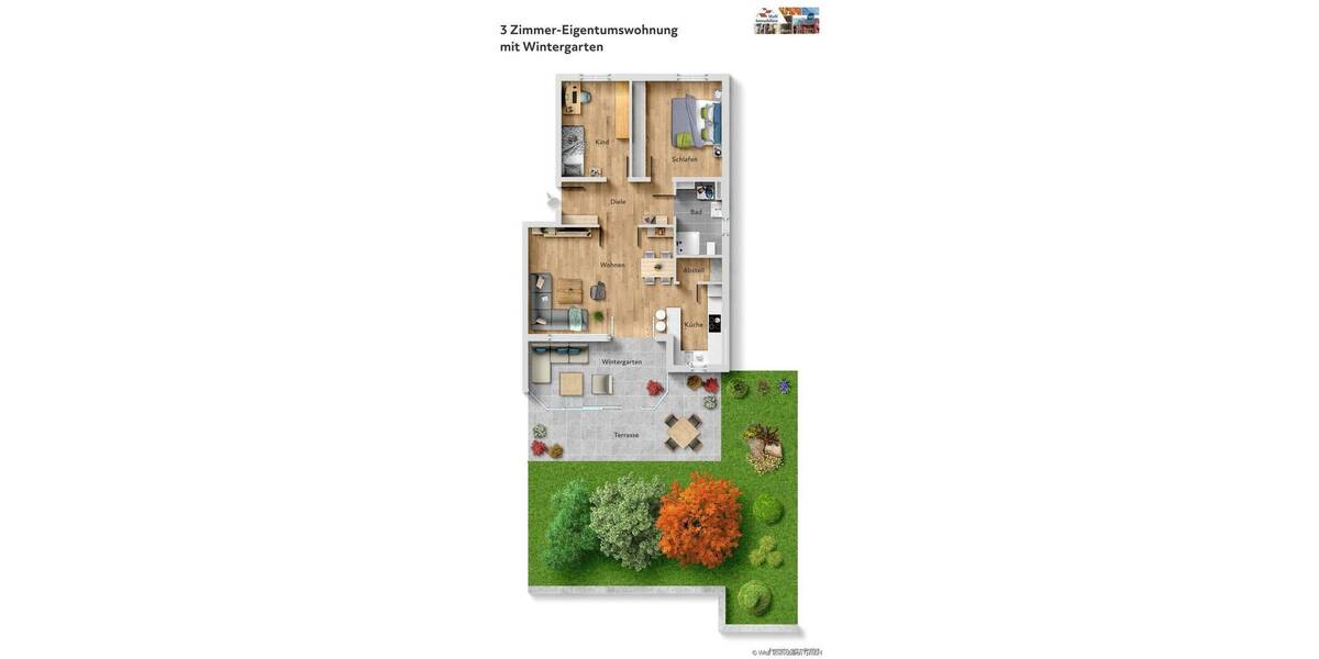 Etagenwohnung Karben Groß-Karben - 3 Zimmer, 86 m&sup2;, 349.000&euro; | Angebot:26712463