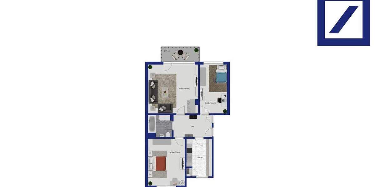 Etagenwohnung Darmstadt Bessungen - 3 Zimmer, 70 m&sup2;, 159.000&euro; | Angebot:25744036