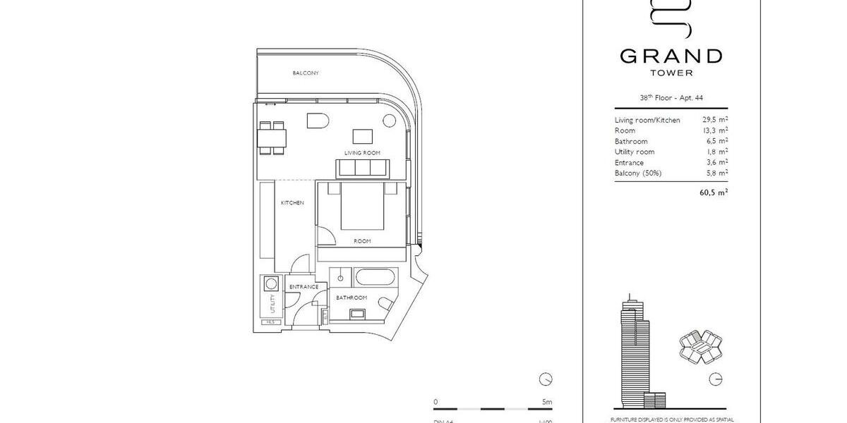 Etagenwohnung Frankfurt am Main Gutleutviertel - 2 Zimmer, 61 m&sup2;, 1.600&euro; | Angebot:26130645