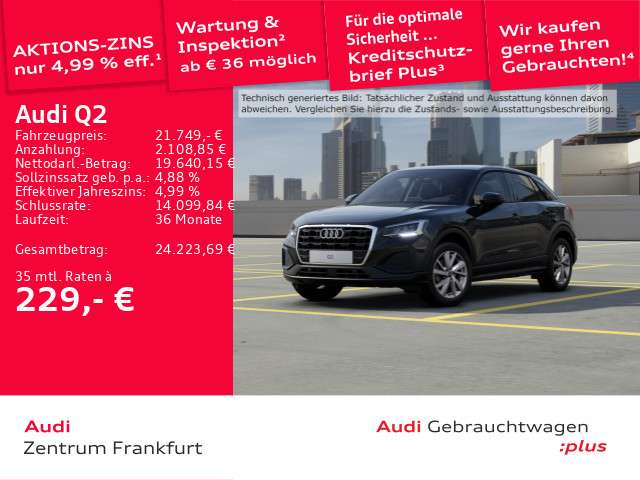 Audi Q2 45.340 km 21.749 &euro; Frankfurt am Main 60314