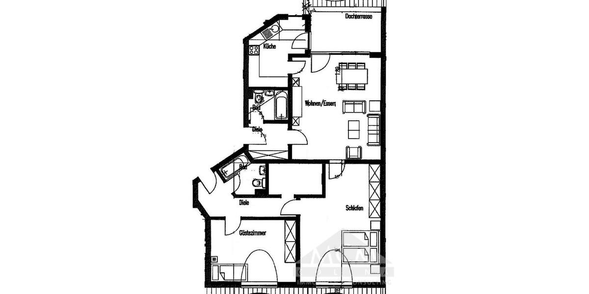 Einfamilienhaus Frankfurt am Main Sachsenhausen Süd - 3 Zimmer, 108 m&sup2;, 1.945&euro; | Angebot:25792625