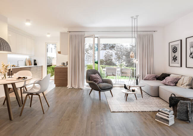 Etagenwohnung Frankfurt am Main Kalbach-Riedberg - 3 Zimmer, 94 m&sup2;, 859.800&euro; | Angebot:26842401