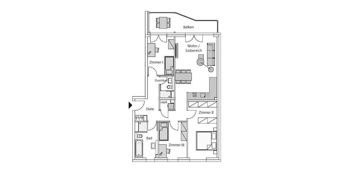 Etagenwohnung Frankfurt am Main Bockenheim - 4 Zimmer, 105 m&sup2;, 1.950&euro; | Angebot:25261982