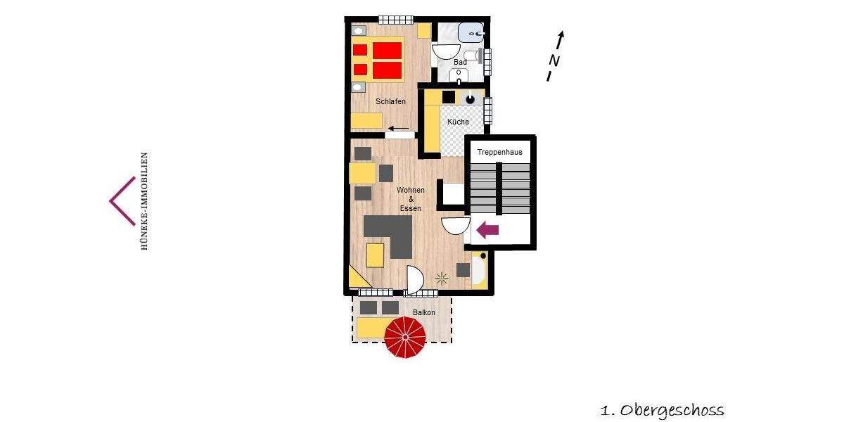 Etagenwohnung Aschaffenburg Damm - 2 Zimmer, 49 m&sup2;, 199.800&euro; | Angebot:25681425