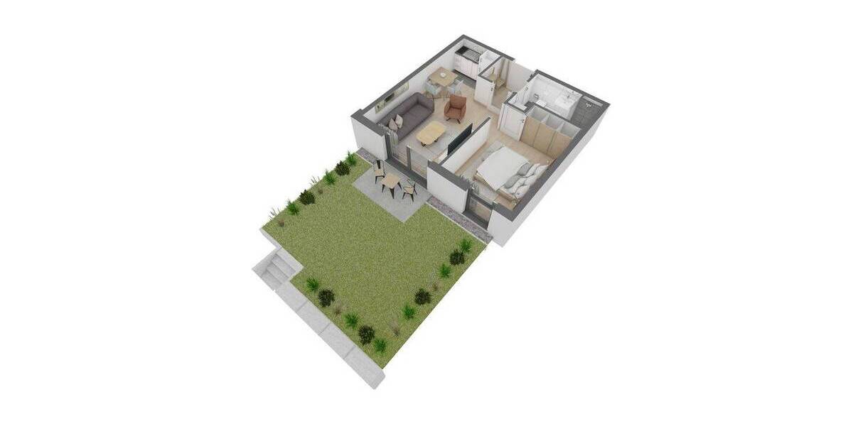 Etagenwohnung Offenbach am Main Bürgel - 2 Zimmer, 37 m&sup2;, 222.010&euro; | Angebot:26916412
