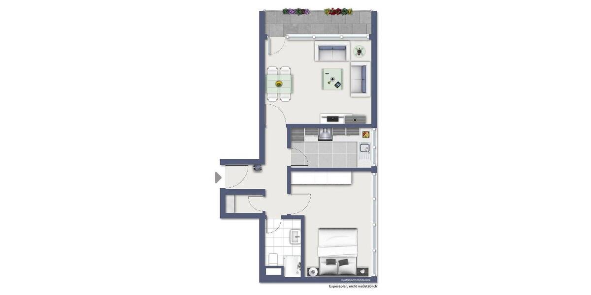 Etagenwohnung Neu-Isenburg Isenburg - 2 Zimmer, 49 m&sup2;, 685&euro; | Angebot:26791142