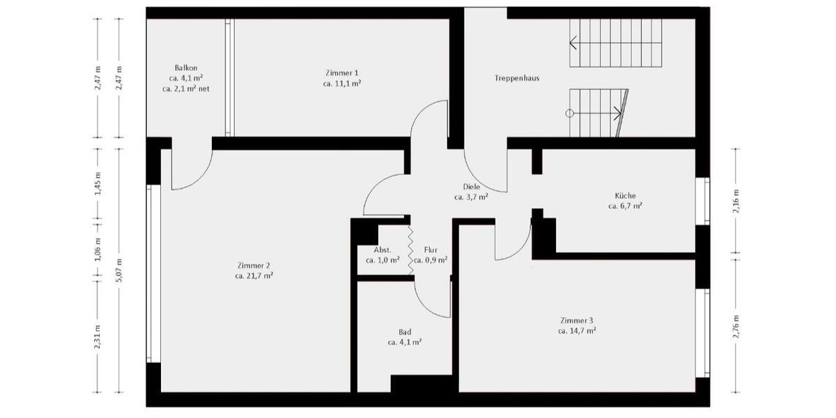 Etagenwohnung Kelkheim (Taunus) - 3 Zimmer, 66 m&sup2;, 220.000&euro; | Angebot:26251313