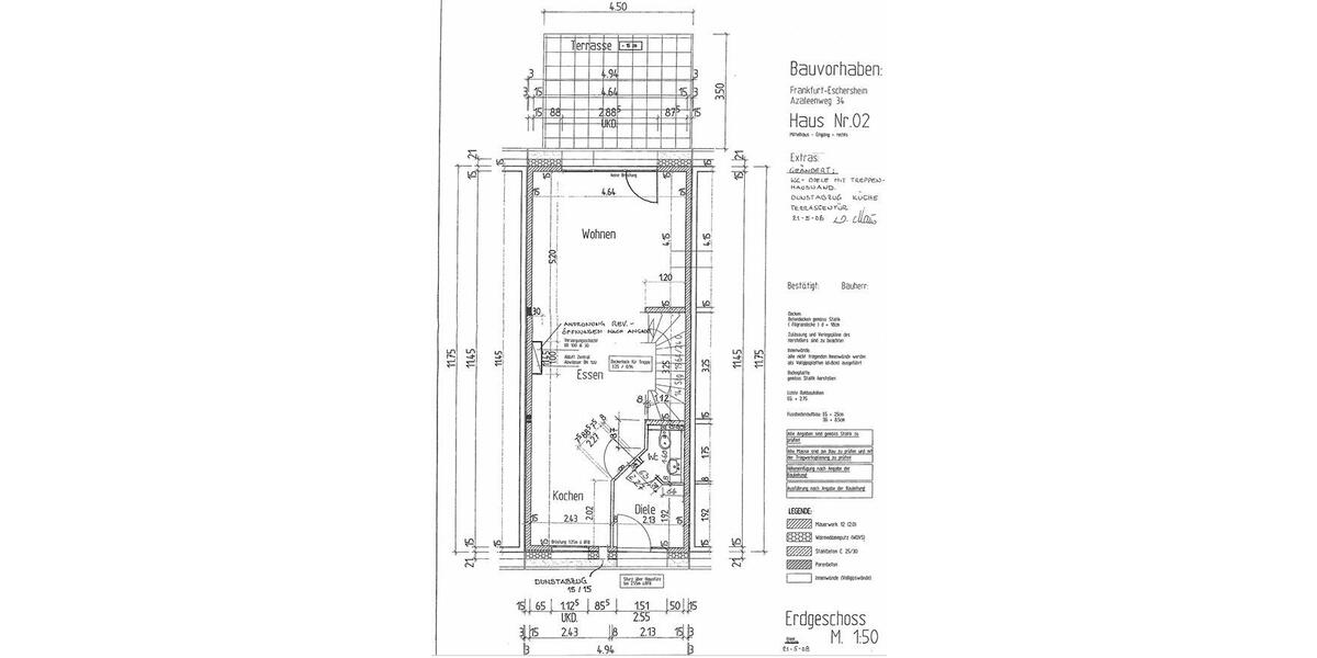 Reihenhaus Frankfurt am Main Eschersheim - 4 Zimmer, 102 m&sup2;, 590.000&euro; | Angebot:26857816