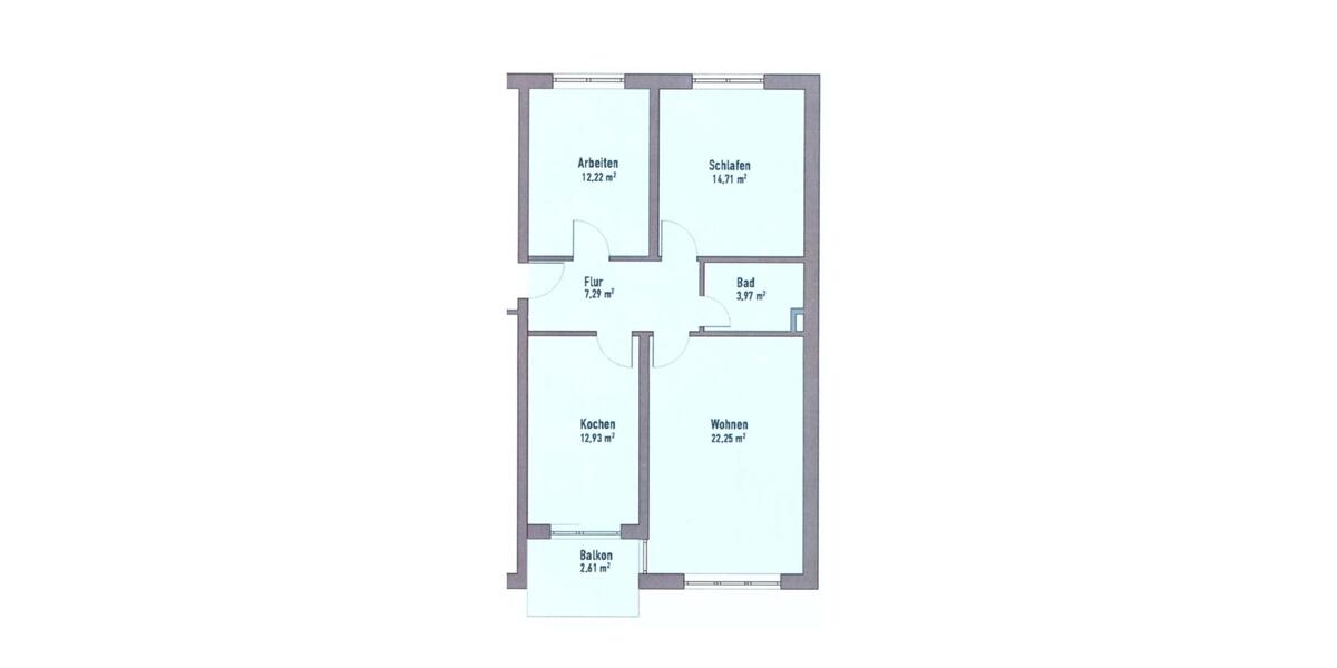 Etagenwohnung Aschaffenburg Damm - 3 Zimmer, 75 m&sup2;, 315.000&euro; | Angebot:26138145