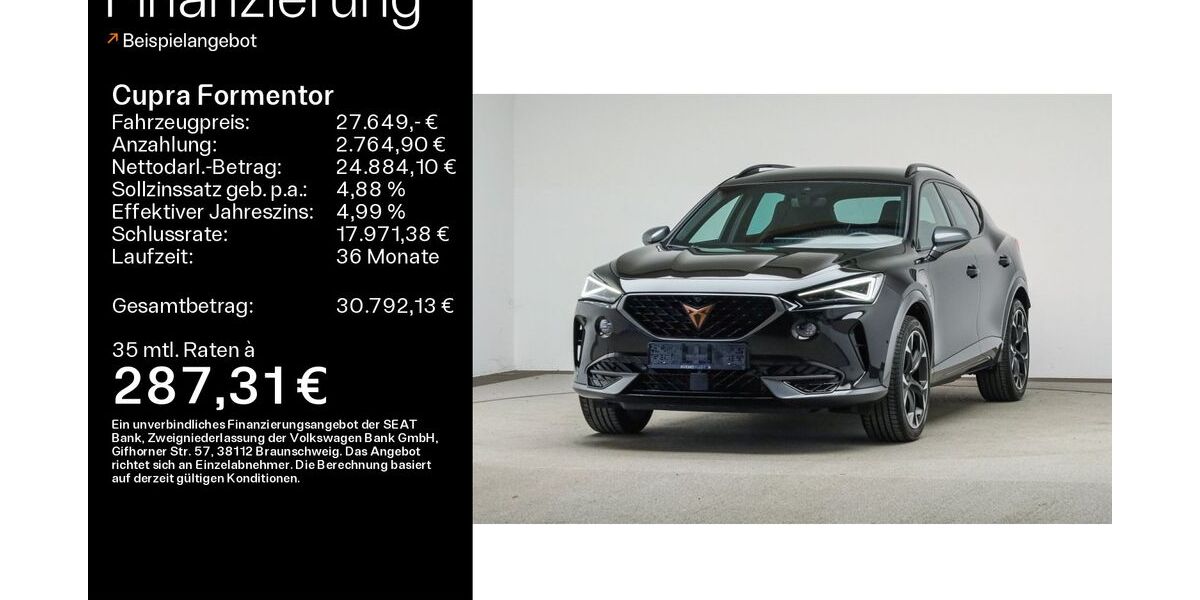 Cupra Formentor 34.900 km 27.649 &euro; Mühlheim 63165