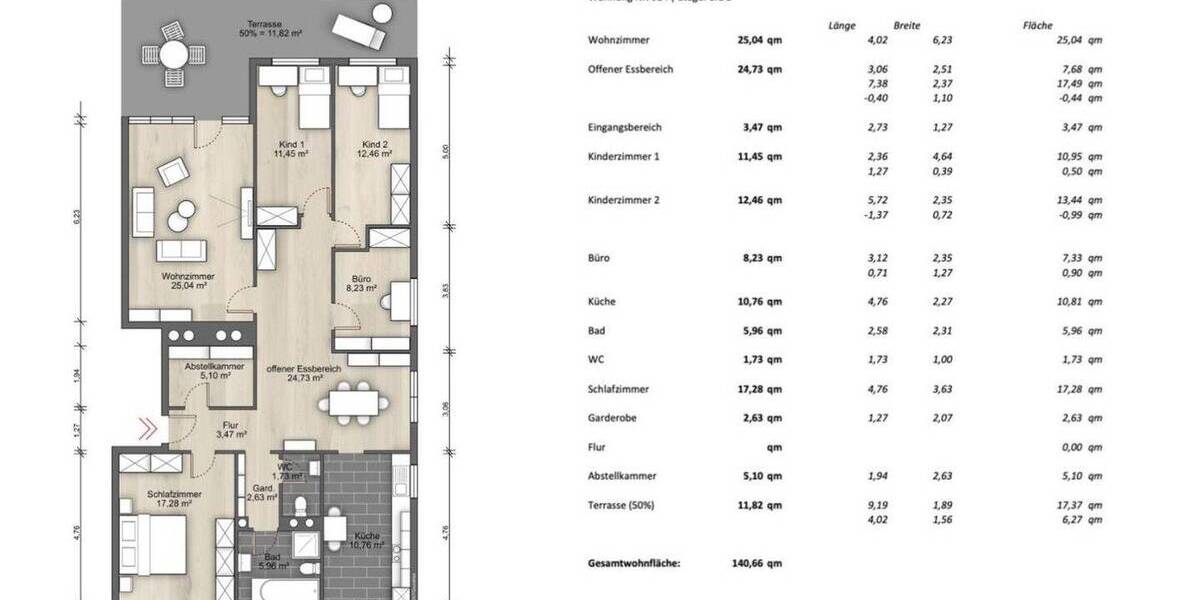 Terrassenwohnung Dietzenbach Altstadt - 5 Zimmer, 141 m&sup2;, 279.000&euro; | Angebot:26471243