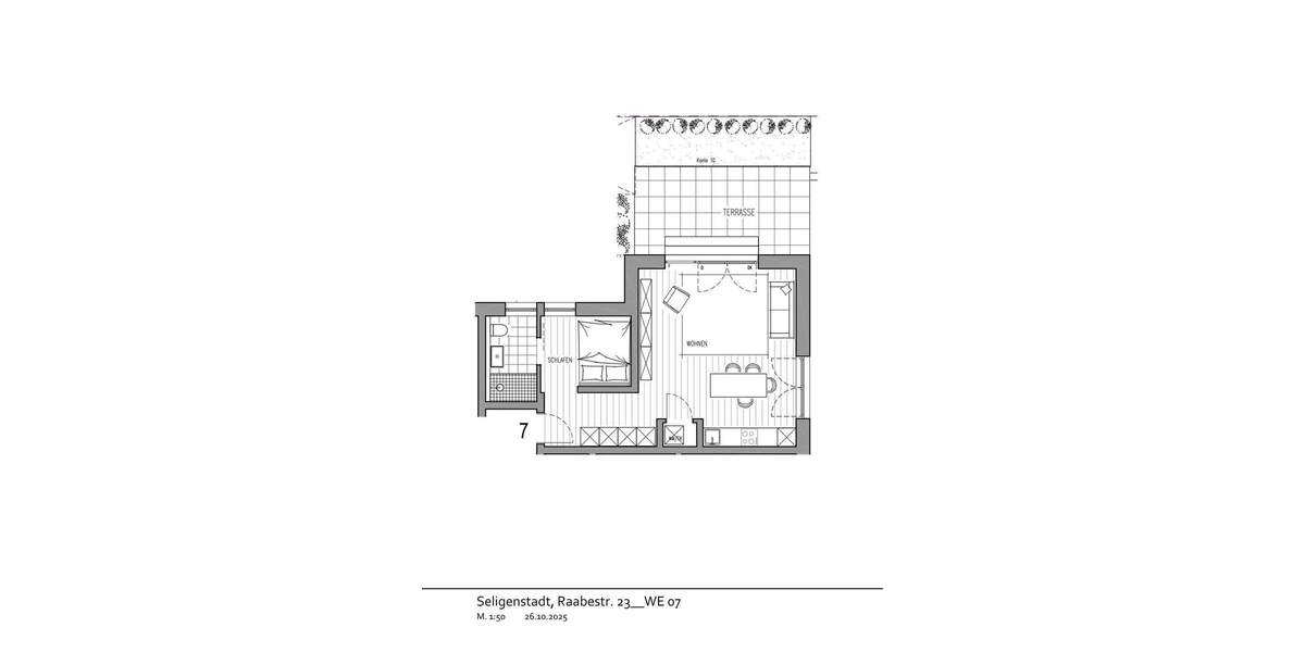 Terrassenwohnung Seligenstadt - 2 Zimmer, 52 m&sup2;, 339.000&euro; | Angebot:25661331