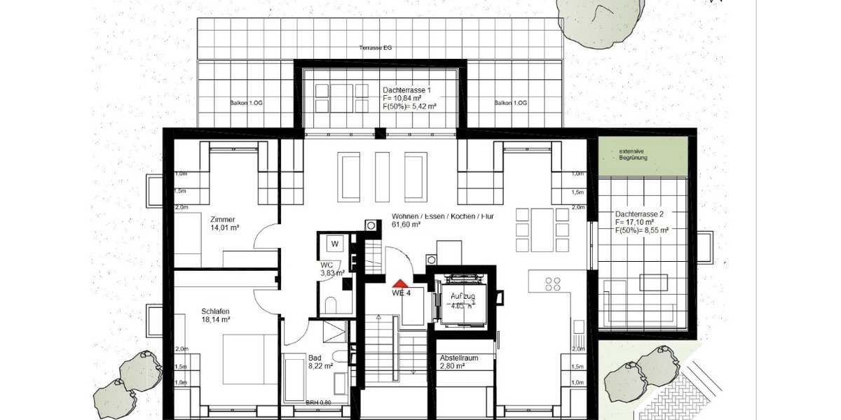 Dachgeschoßwohnung Frankfurt am Main Bergen-Enkheim - 3 Zimmer, 123 m&sup2;, 2.490&euro; | Angebot:26619782