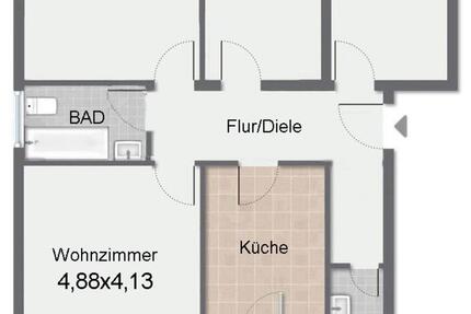 Wohnung Aschaffenburg Österreicher Kolonie - 4 Zimmer, 90 m&sup2;, 1.100&euro; | Angebot:24841003