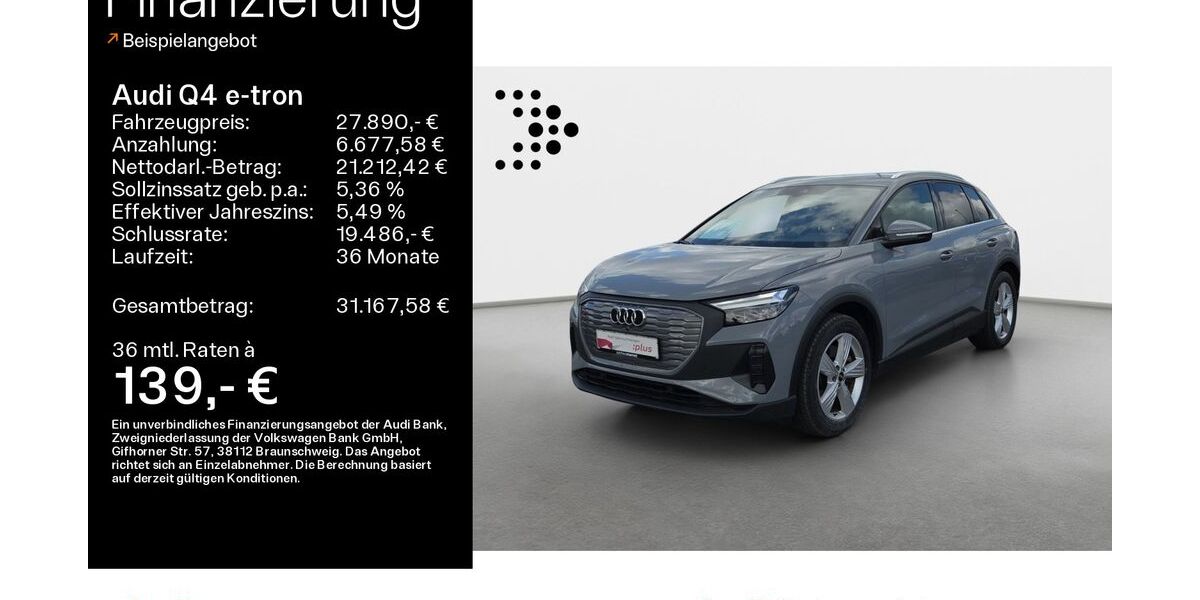 Audi Q4 e-tron 70.582 km 27.890 &euro; Oberursel 61440