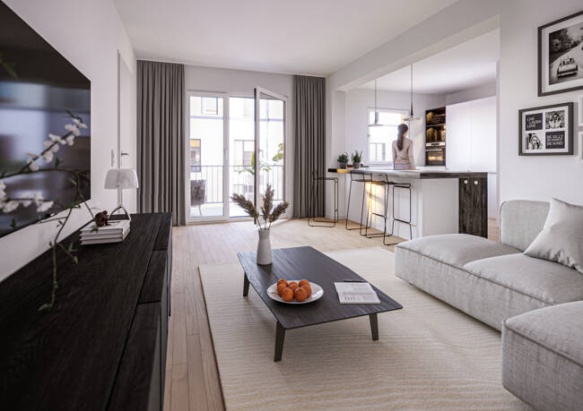 Etagenwohnung Niederdorfelden - 2 Zimmer, 57 m&sup2;, 332.900&euro; | Angebot:25704359