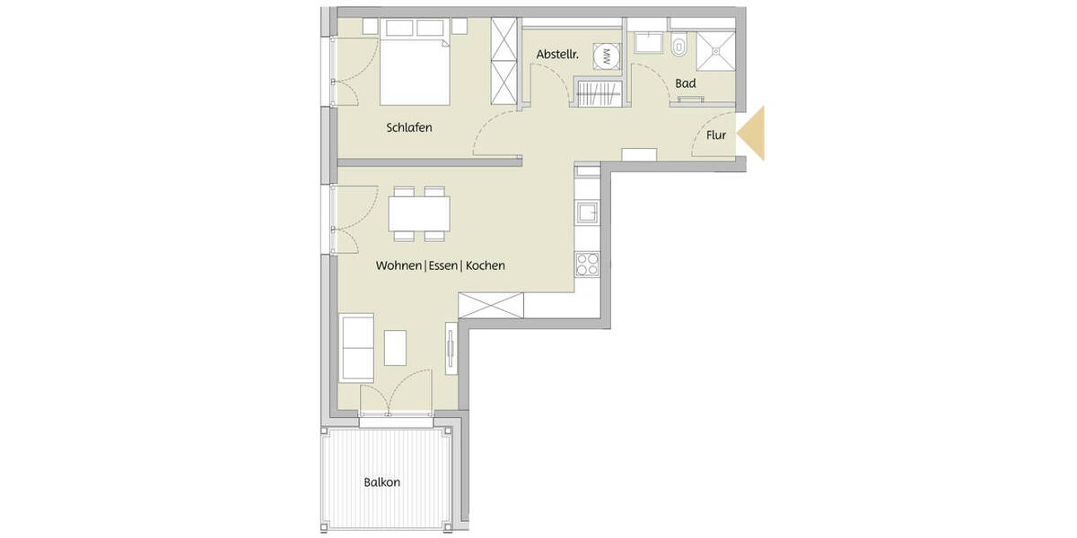 Etagenwohnung Niederdorfelden - 2 Zimmer, 57 m&sup2;, 332.900&euro; | Angebot:25704359