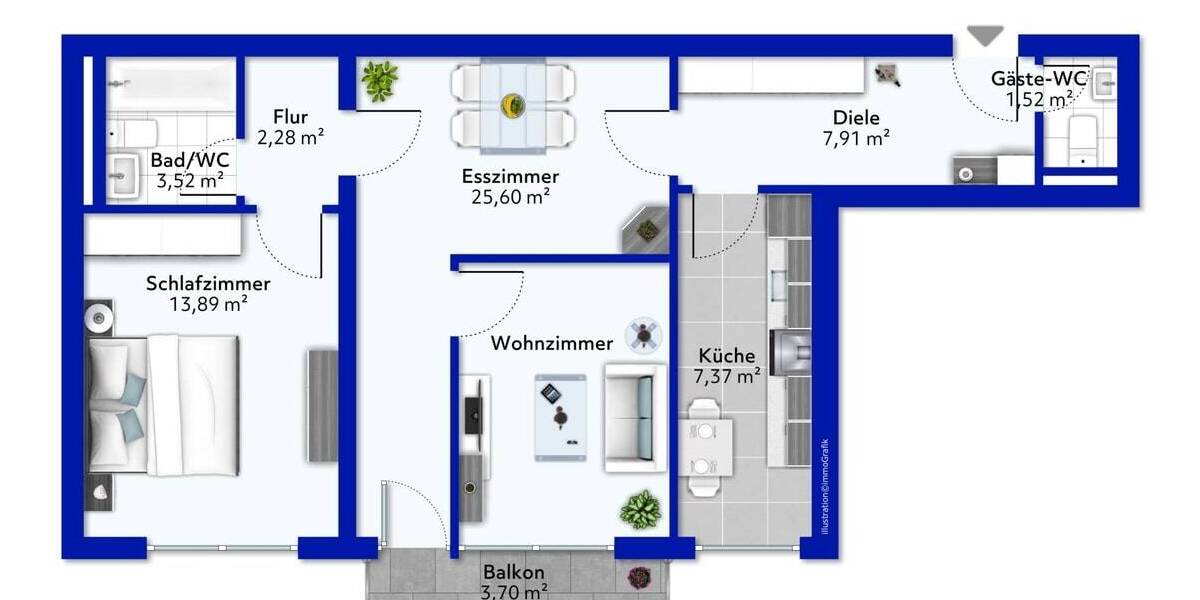 Etagenwohnung Hanau Kesselstadt - 2 Zimmer, 65 m&sup2;, 175.000&euro; | Angebot:26082538