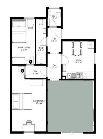 Neu renovierte WG-Zimmer – 2 Zimmer sofort verfügbar –in Frankfurt am Main 5 zimmer