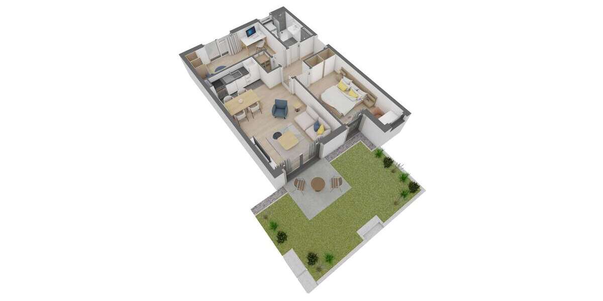 Etagenwohnung Offenbach am Main Bürgel - 3 Zimmer, 59 m&sup2;, 353.956&euro; | Angebot:26835200