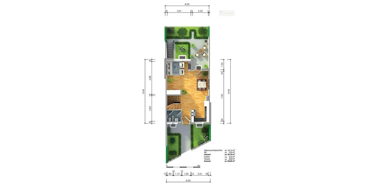 Reihenmittelhaus Dreieich Dreieichenhain - 4 Zimmer, 100 m&sup2;, 490.000&euro; | Angebot:25733041