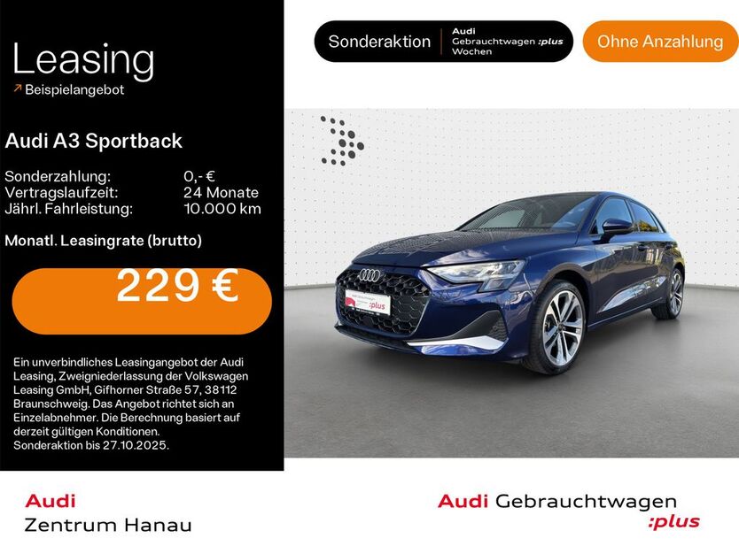 Audi A3 10.200 km 31.969 € Hanau 63452