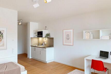 Möbliertes 1-Zimmer-Apartment mit Einbauküche und Balkon 1 zimmer