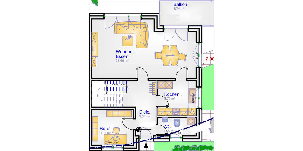 Etagenwohnung Glattbach - 5 Zimmer, 135 m&sup2;, 1.755&euro; | Angebot:26751923
