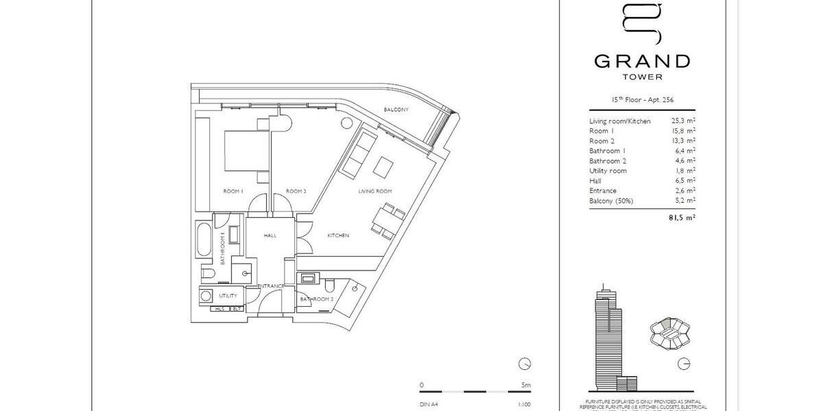 Etagenwohnung Frankfurt am Main Gutleutviertel - 3 Zimmer, 82 m&sup2;, 1.950&euro; | Angebot:26130646