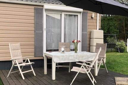 Wohnqualität auf kleinem Raum-Mobilheim mit Terrasse & Garten 2 zimmer
