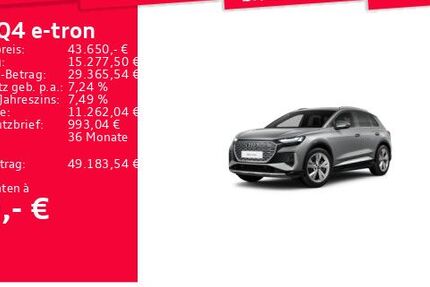 Audi Q4 e-tron 48.881 km 43.650 &euro; Frankfurt am Main 60326