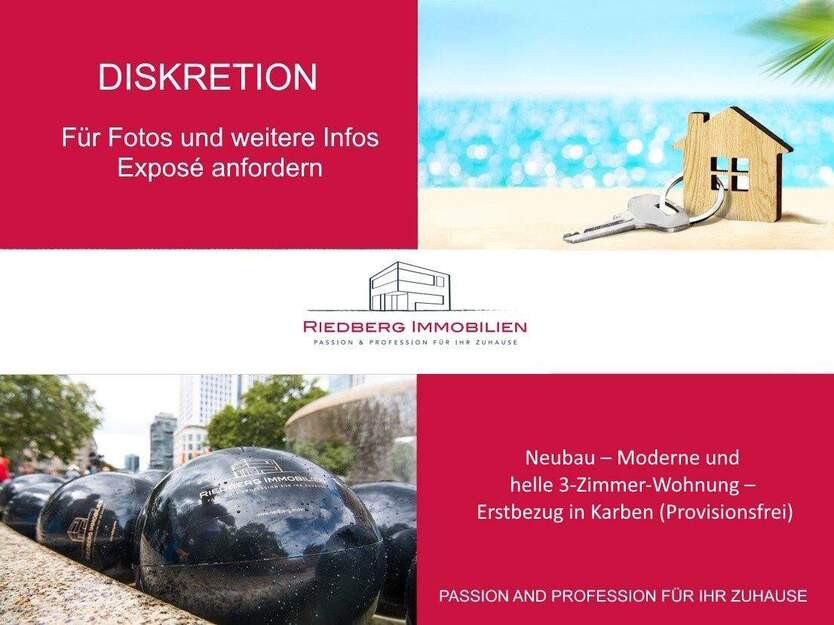 Neubau - Moderne und helle 3-Zimmer-Wohnung - Erstbezug in Karben (Provisionsfrei) 3 zimmer