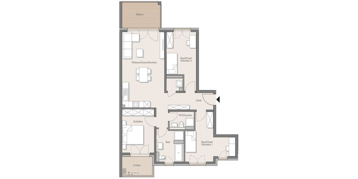 4 Zimmer, 2 Kinder und ein Home Office, kein Problem! 4 zimmer