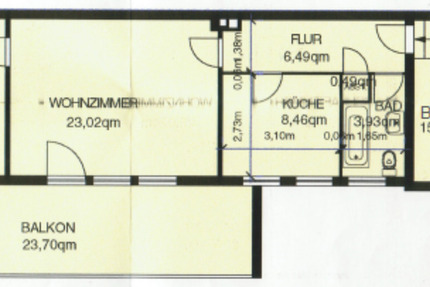 Helle 2,5-Zimmer-Wohnung mit Balkon für Sonnenanbeter 2.5 zimmer