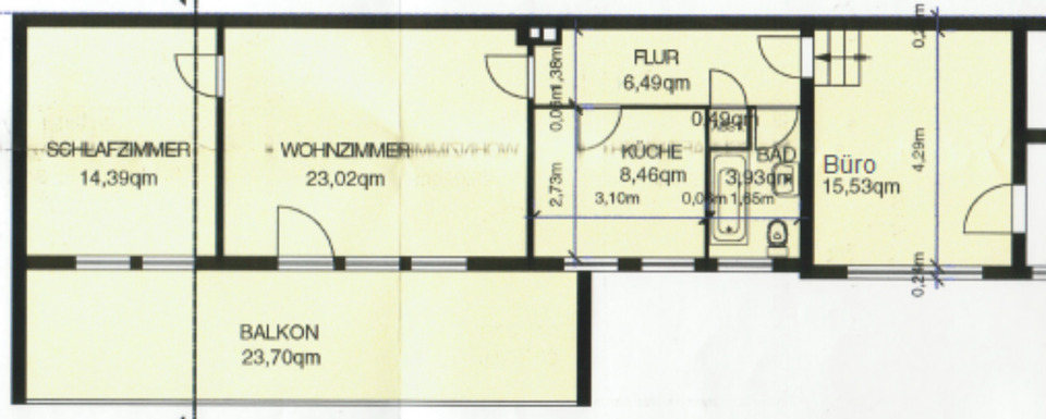 Helle 2,5-Zimmer-Wohnung mit Balkon für Sonnenanbeter 2.5 zimmer